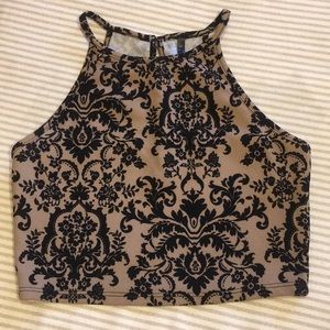 Black and Tan Crop top